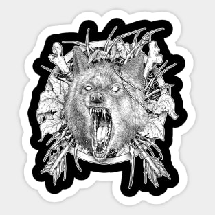 wolf hunting Sticker